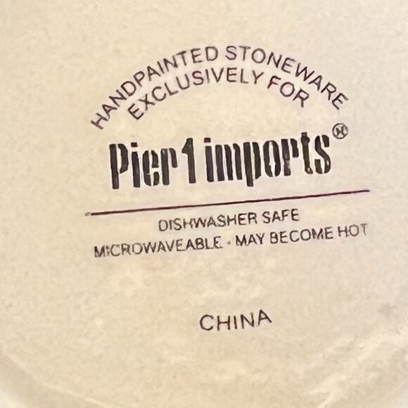 PIER 1 IMPORTS 3-D Hand Painted Stoneware Elephant Mug w/ Elephant Head Handle - Picture 10 of 12